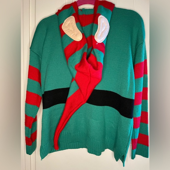Elf Hooded Christmas Sweater - Picture 2 of 2